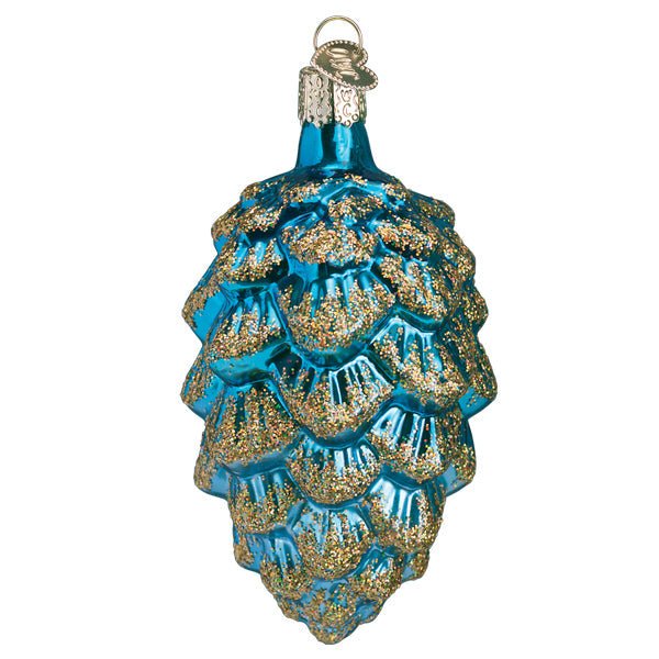 Blue Ponderosa Pine Cone Ornament - themonogram manor 