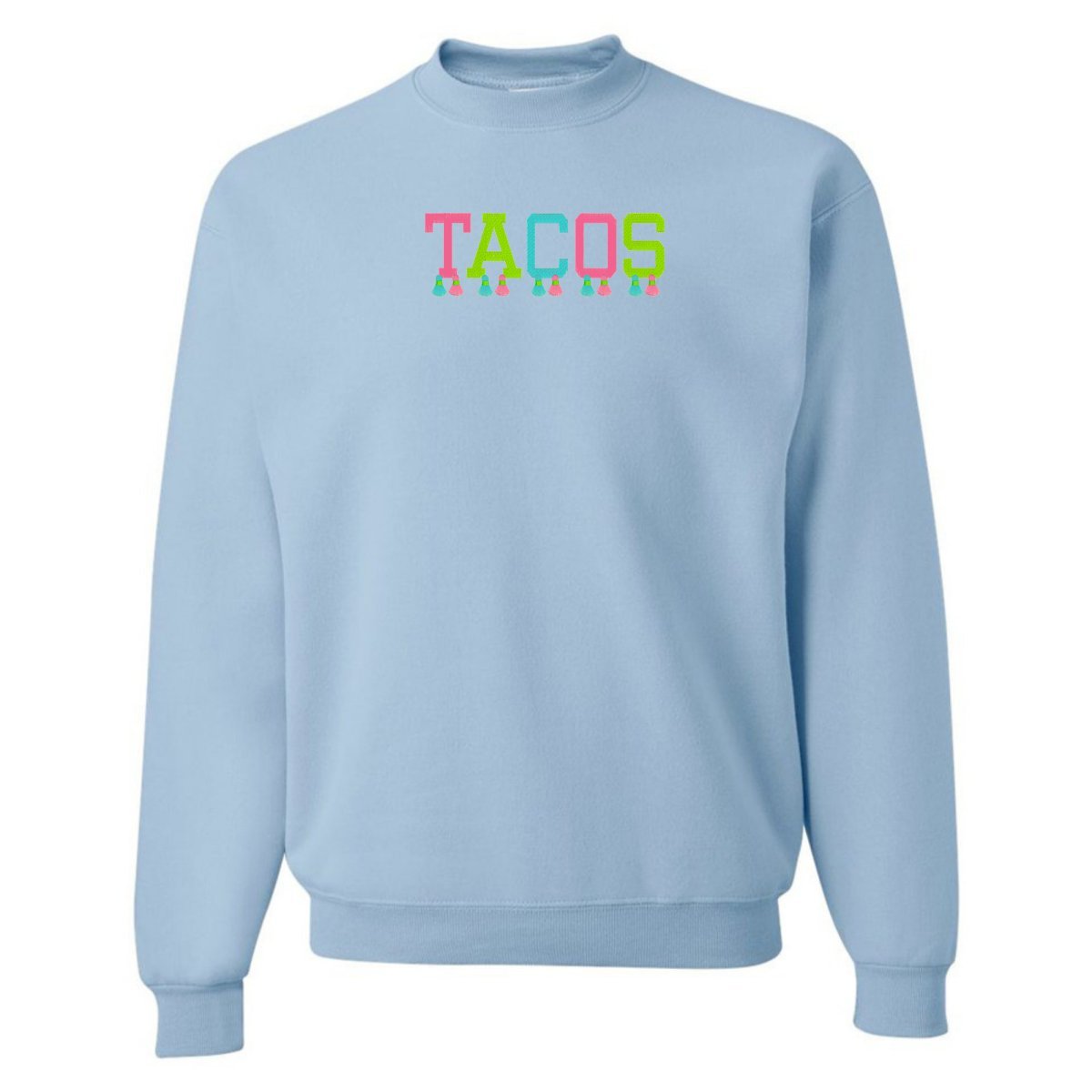 Embroidered Tasseled 'Tacos' Sweatshirt - themonogram manor 