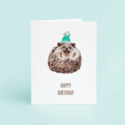 Hedgehog Birthday Card - themonogram manor 