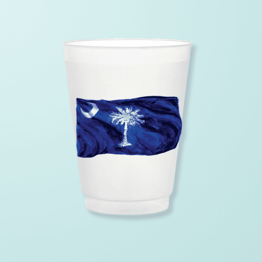 South Carolina Flag Frosted Cups - themonogram manor 