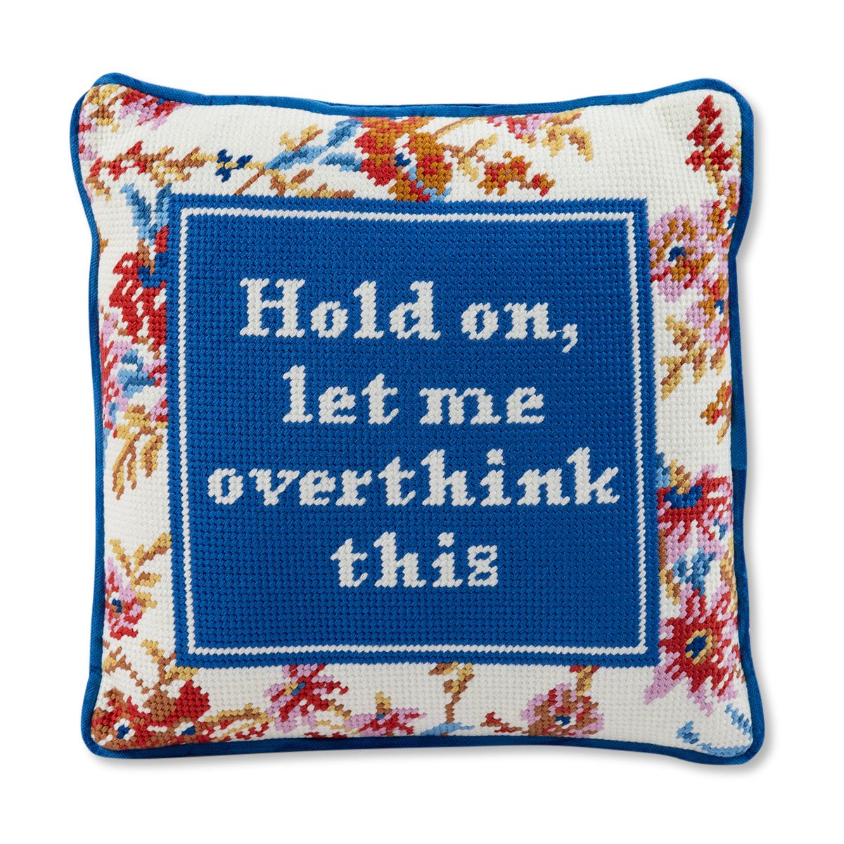 Overthink Needlepoint Pillow - themonogram manor 