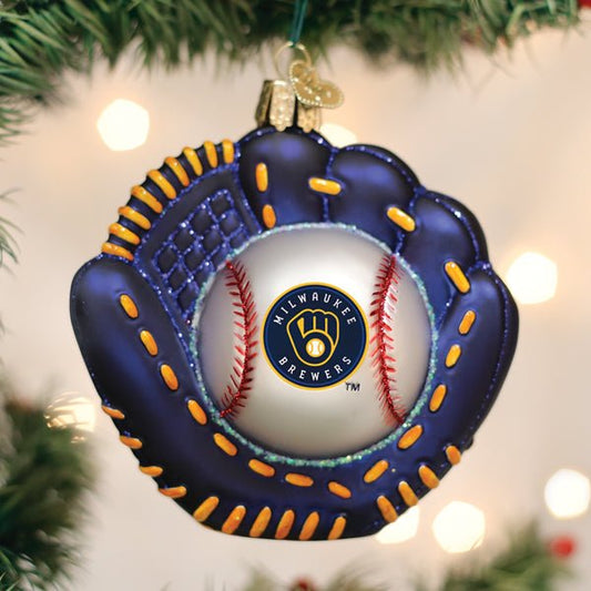 Brewers Baseball Mitt Ornament - themonogram manor 