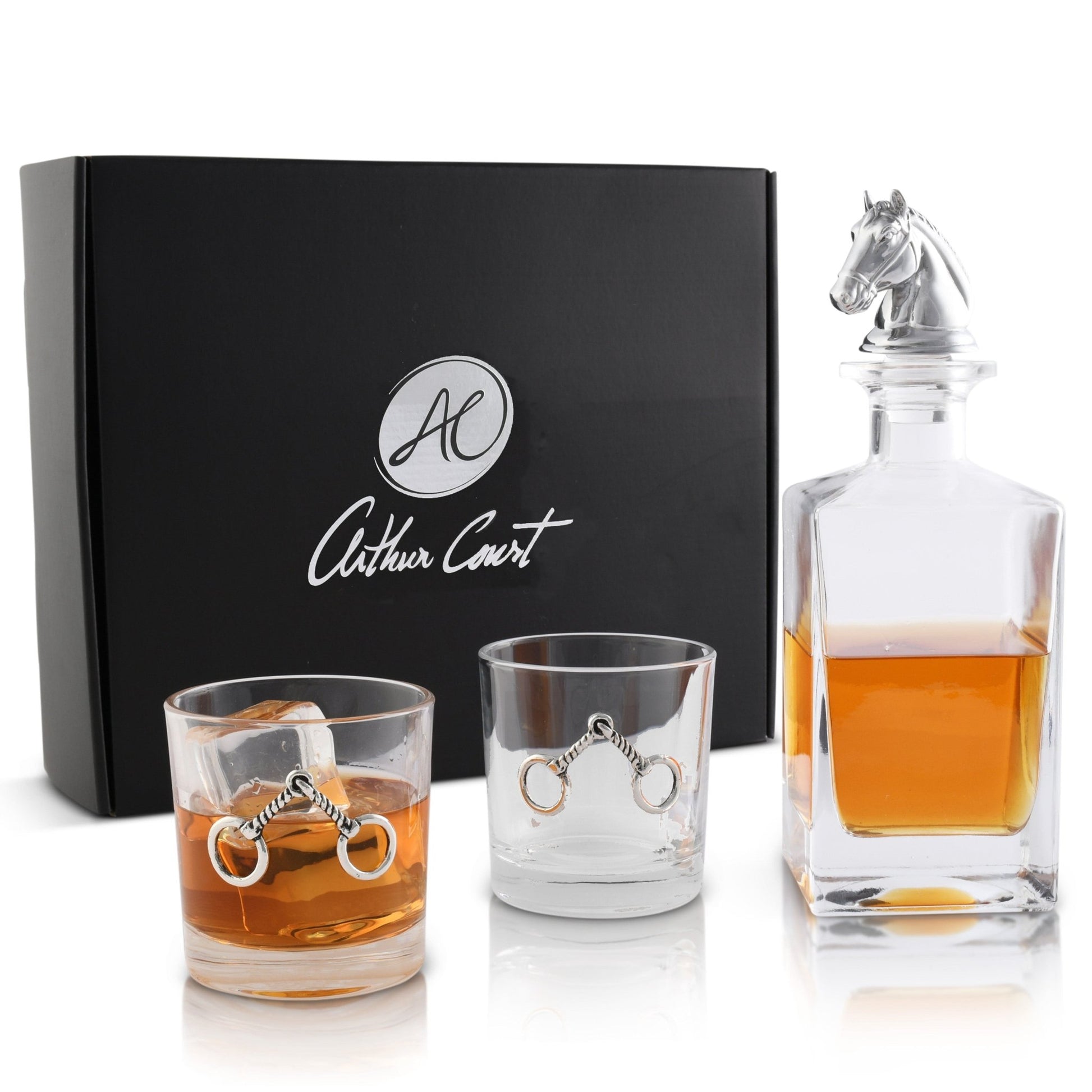 Equestrian Decanter Set with Glasses - themonogram manor 