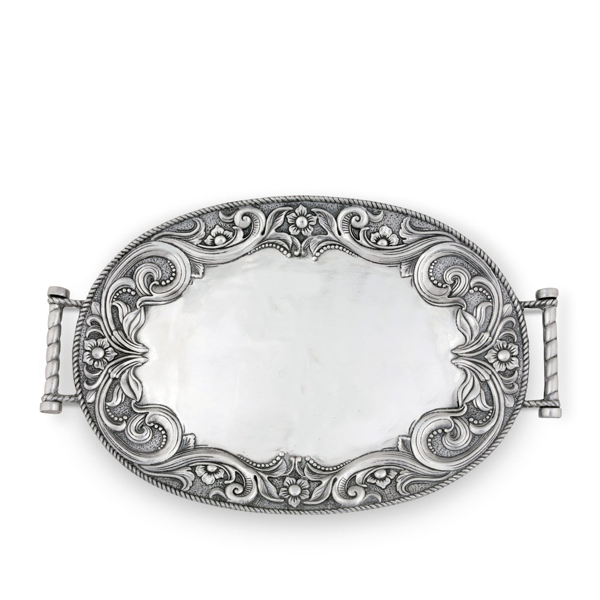 Western Leather Serving Tray - themonogram manor 