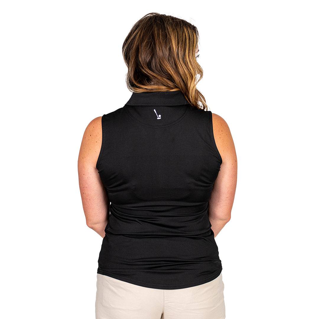 Black Women's (Sleeveless) Polos - themonogram manor 