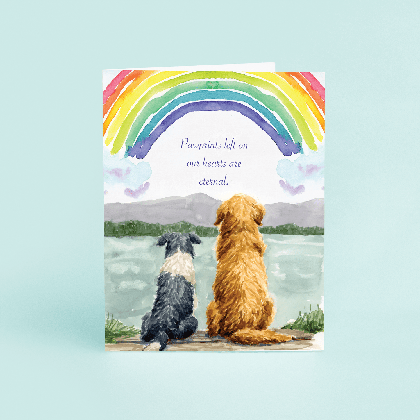 Rainbow Dog Sympathy "Paw Prints... - themonogram manor 