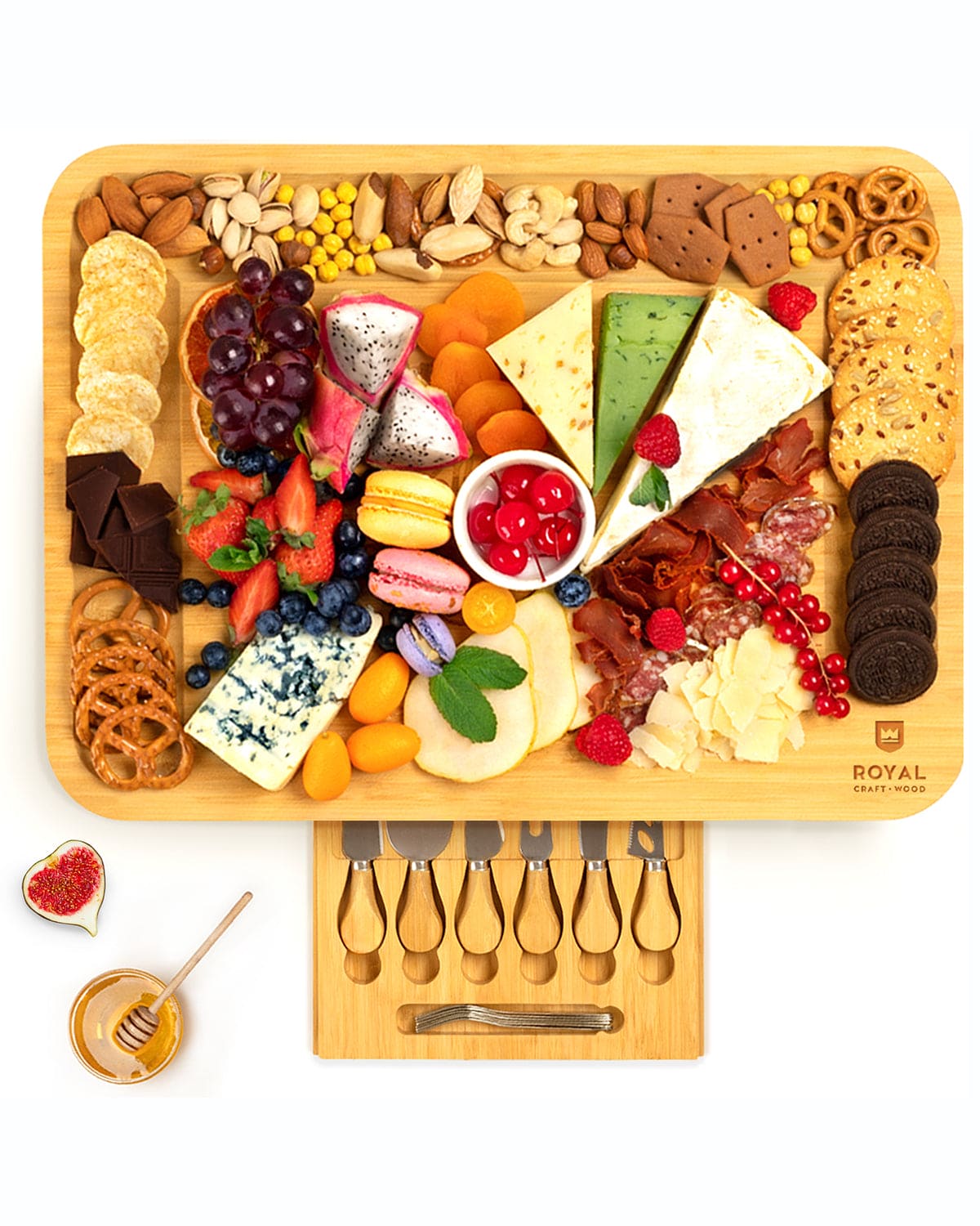 Cheese Board XXL with Cutlery Set - themonogram manor 