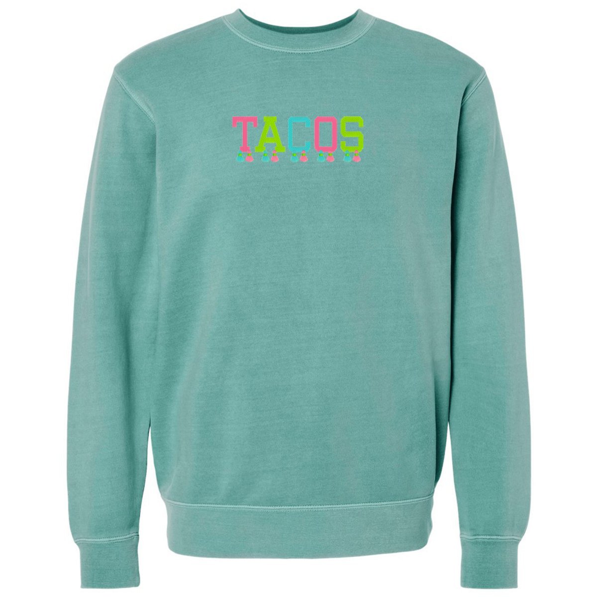Embroidered Tasseled 'Tacos' Cozy Crew - themonogram manor 