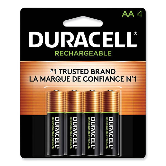 Duracell Rechargeable StayCharged NiMH Batteries, AA, 4/Pack - themonogram manor 