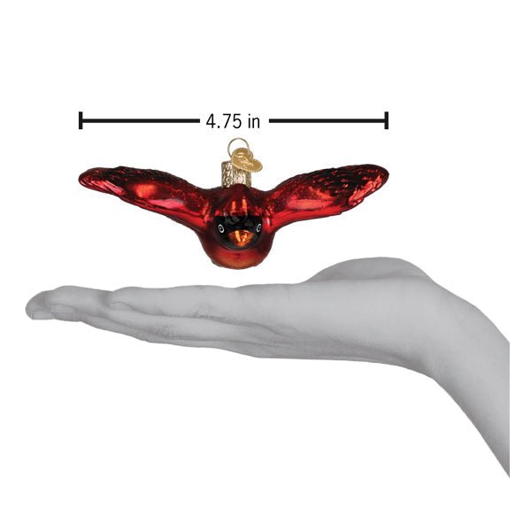 Cardinal In Flight Ornament - #themonogram manor #