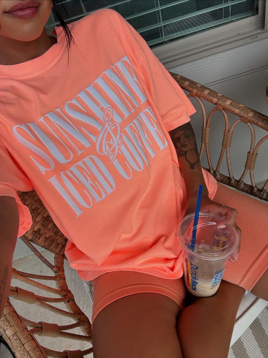 PUFF 'Sunshine & Iced Coffee' T-Shirt - themonogram manor 