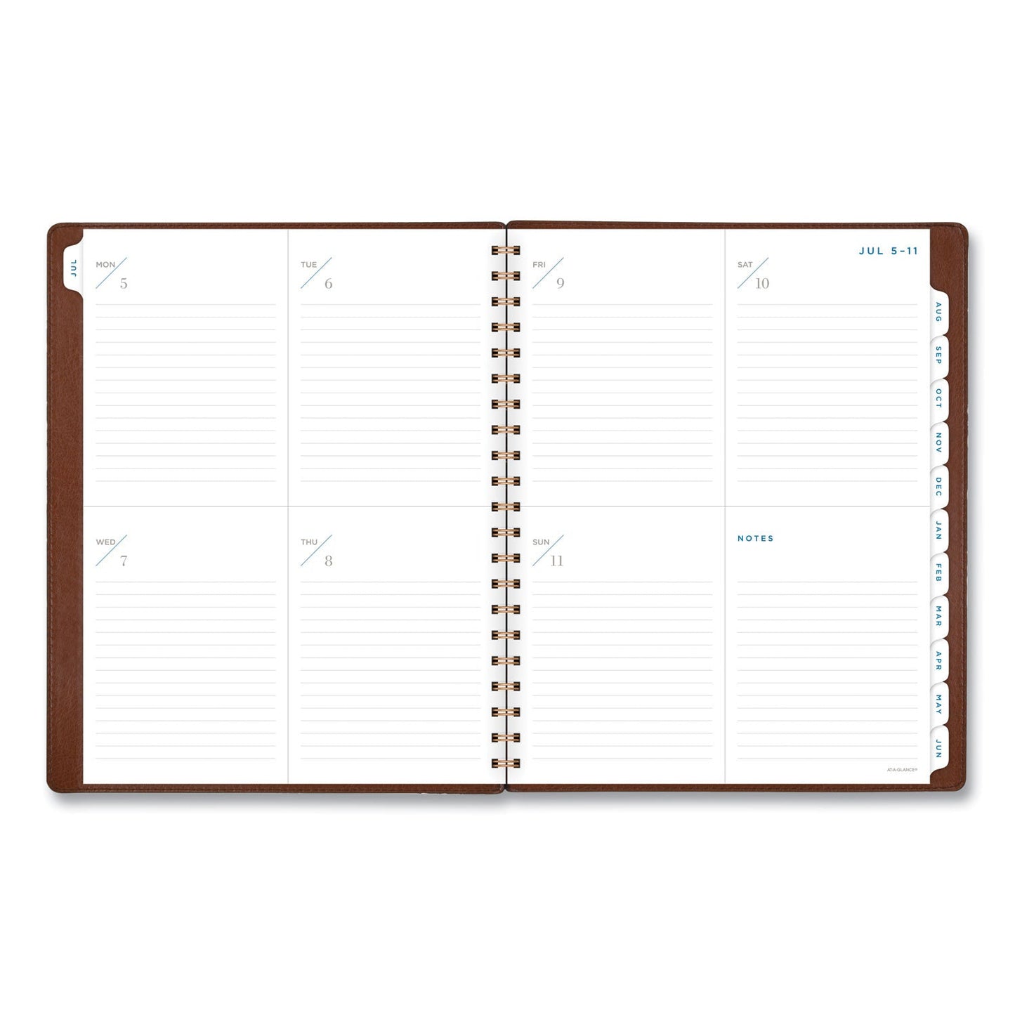 AT - A - GLANCE Signature Collection Academic Weekly/Monthly Planners, 11.5 x 8, Distressed Brown Cover, 13 - Month (July - July): 2022 - 2023 - themonogram manor 
