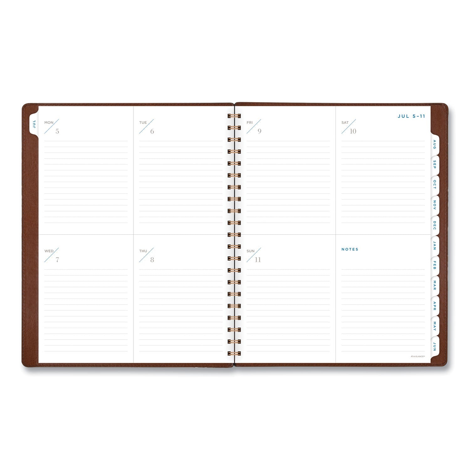 AT - A - GLANCE Signature Collection Academic Weekly/Monthly Planners, 11.5 x 8, Distressed Brown Cover, 13 - Month (July - July): 2022 - 2023 - themonogram manor 