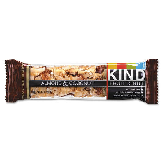 KIND Fruit and Nut Bars, Almond and Coconut, 1.4 oz, 12/Box - themonogram manor 