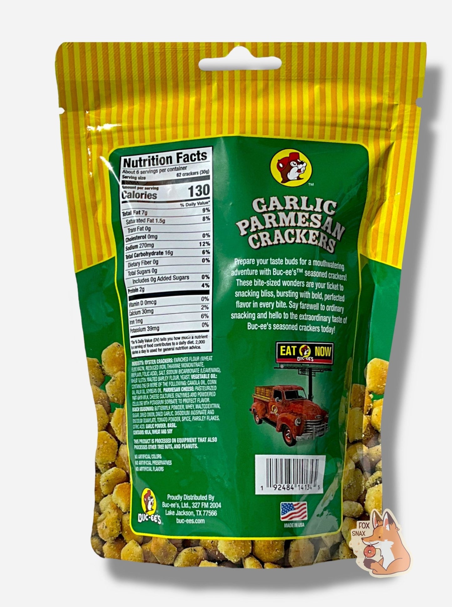 Buc - ee's Garlic Parmesan Crackers - themonogram manor 