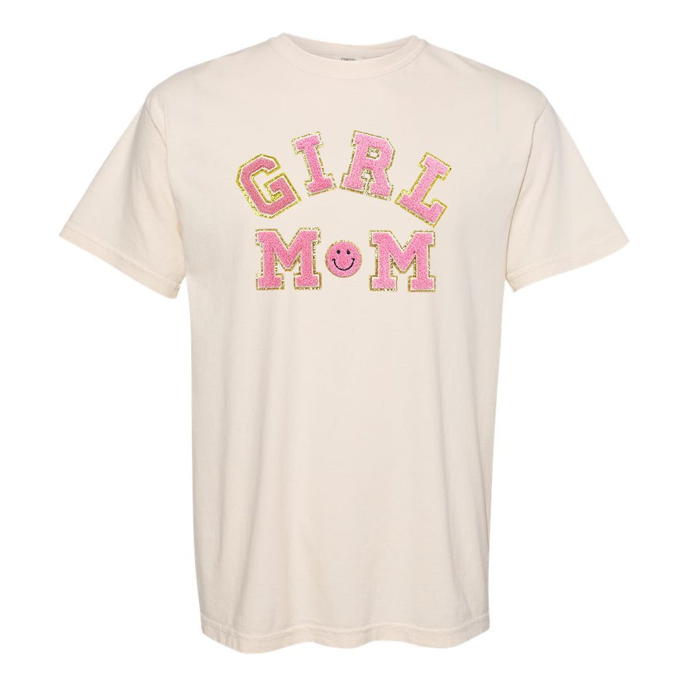 Girl Mom Letter Patch T-Shirt - themonogram manor 