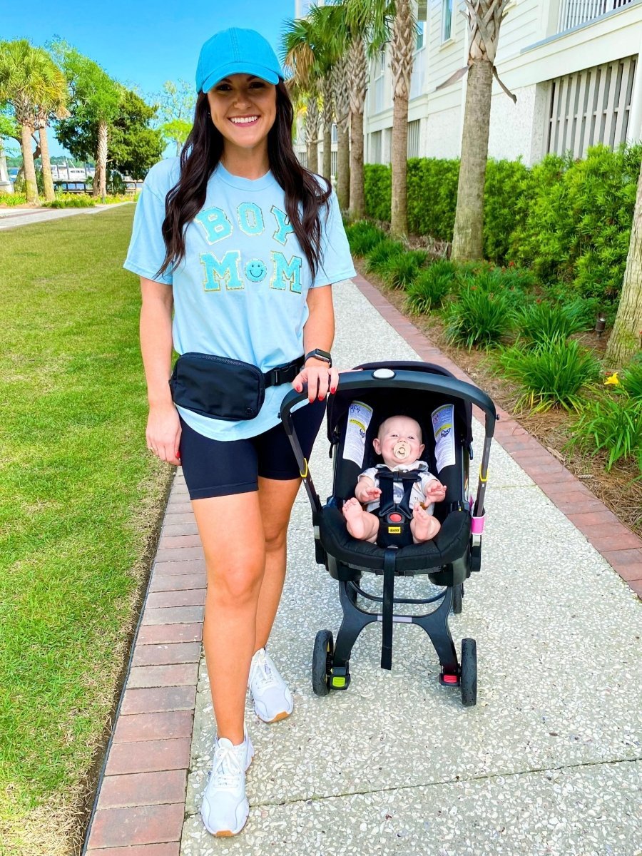 Boy Mom Letter Patch T-Shirt - themonogram manor 