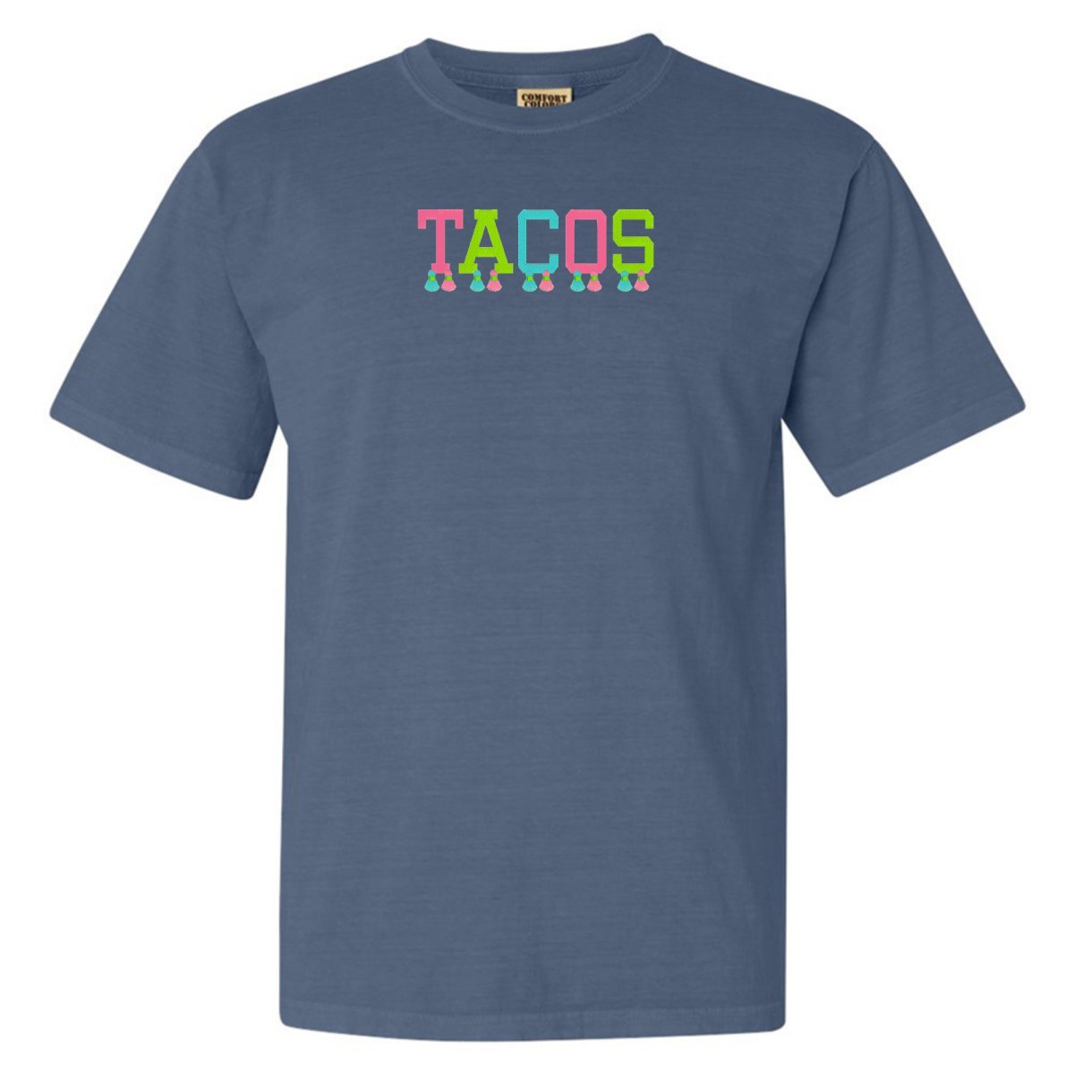 Embroidered Tasseled 'Tacos' T-Shirt - themonogram manor 