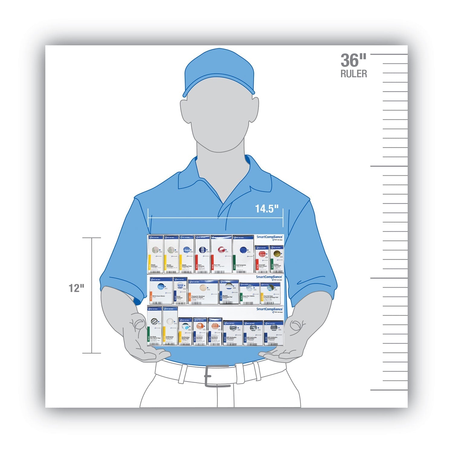 First Aid Only SmartCompliance RetroFit Grids, 215 Pieces, Plastic Case - themonogram manor 