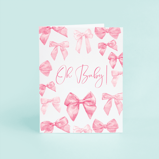Pink Bows "Oh Baby!" - themonogram manor 