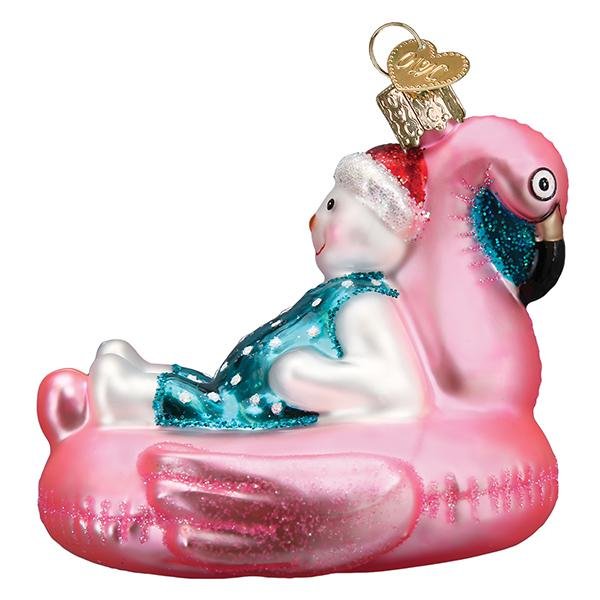Pool Float Snowman Ornament - #themonogram manor #