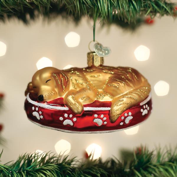 Sleepy Golden Retriever Ornament - themonogram manor 