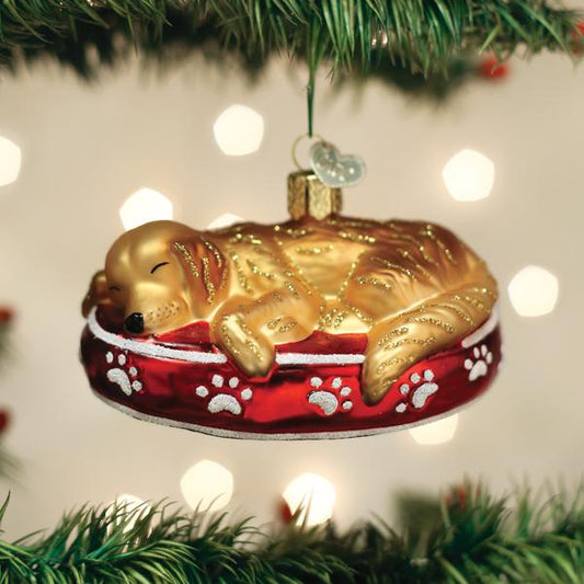 Sleepy Golden Retriever Ornament - themonogram manor 