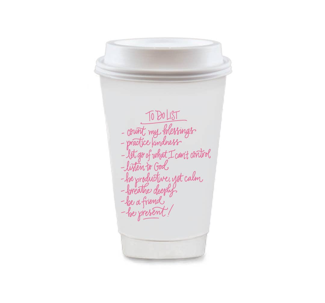 To - Do List | To - Go Coffee Cups (2 colors) - themonogram manor 