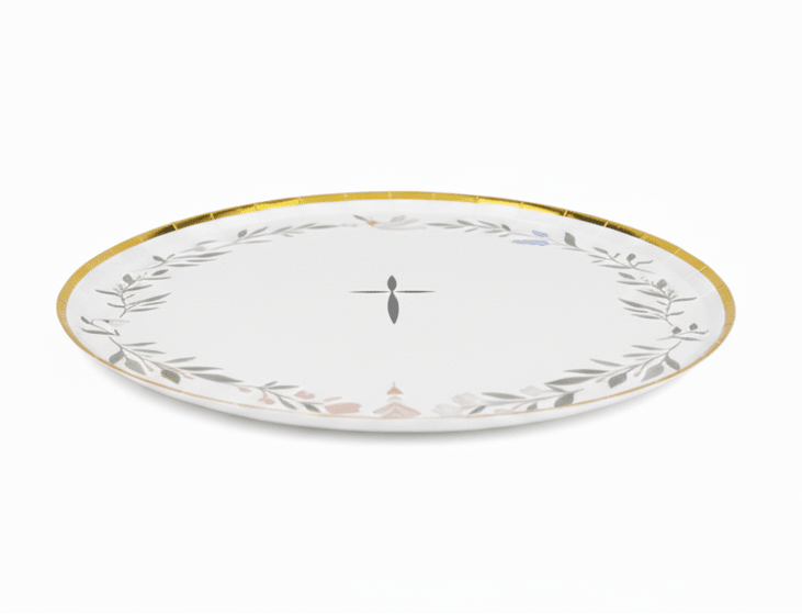Religious Eucalyptus Dessert Plates 8" (Set of 8) - themonogram manor 