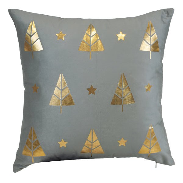 18" Gold Tree Motif Square Pillow - #themonogram manor #