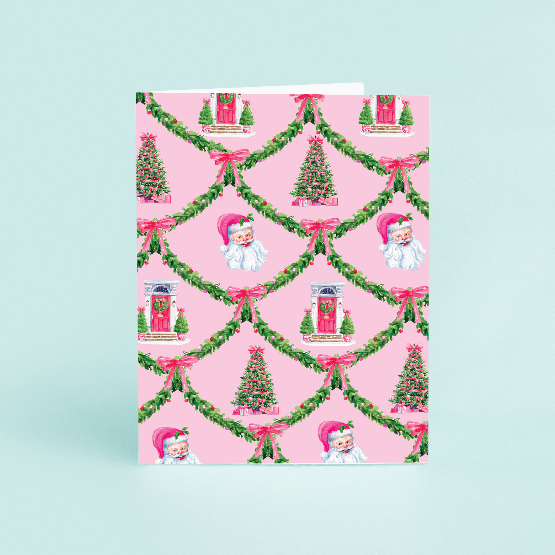 Pink Christmas Pattern - themonogram manor 
