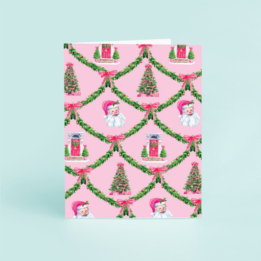 Pink Christmas Pattern - themonogram manor 