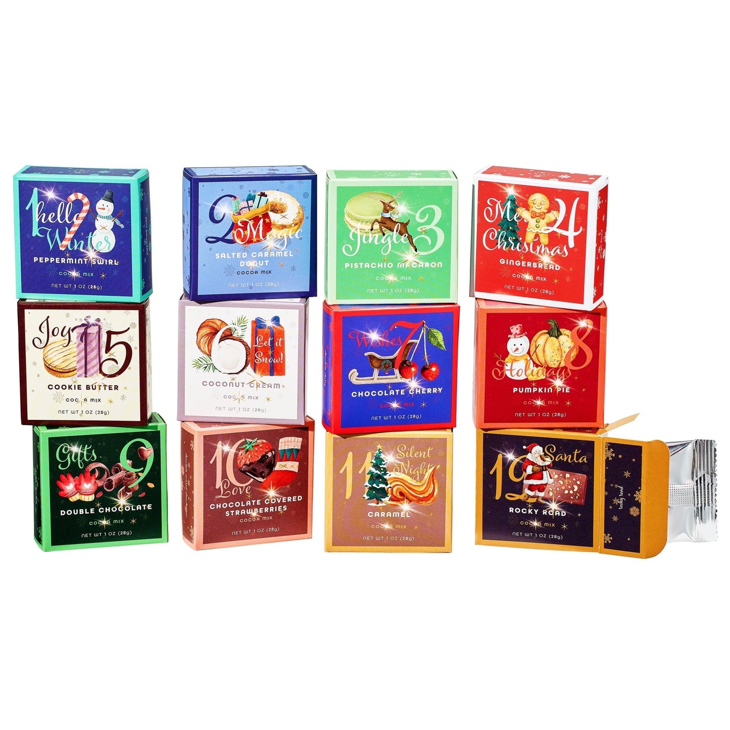 12 Days of Christmas Hot Chocolate, Giftable Food Set - themonogram manor 