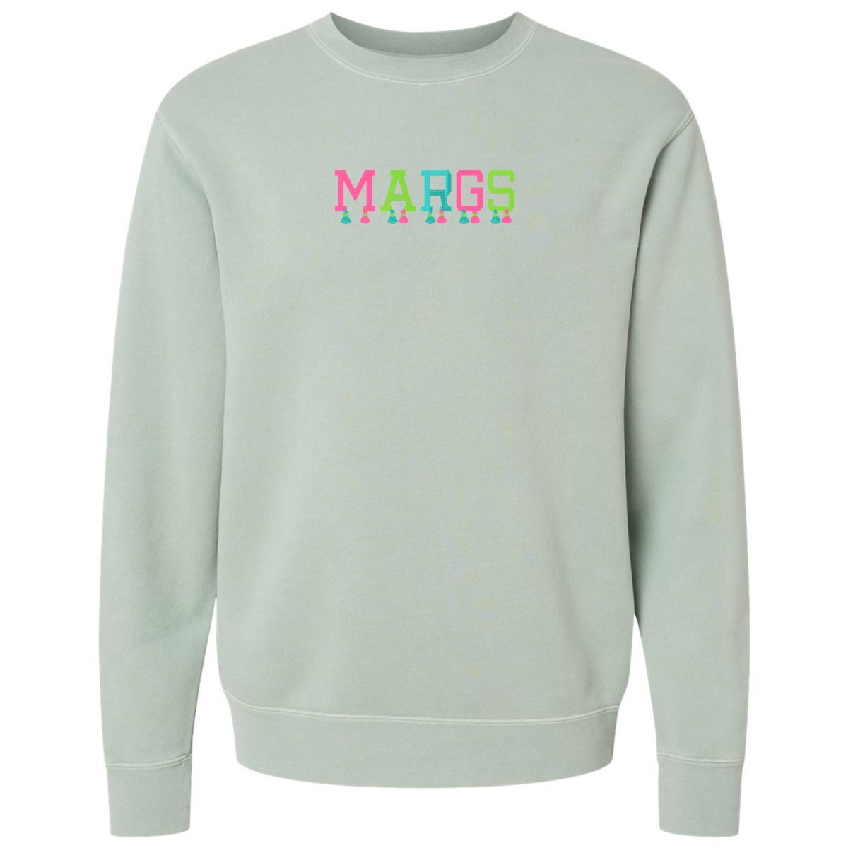 Embroidered Tasseled 'Margs' Cozy Crew - themonogram manor 