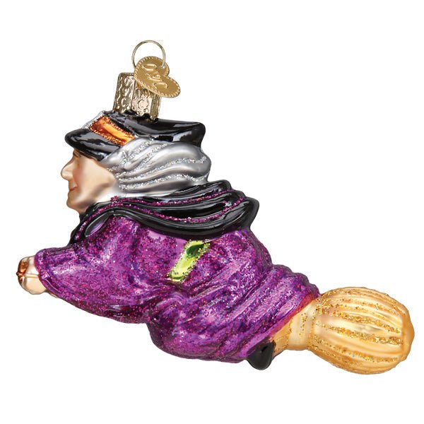 Witch On Broomstick Ornament - themonogram manor 