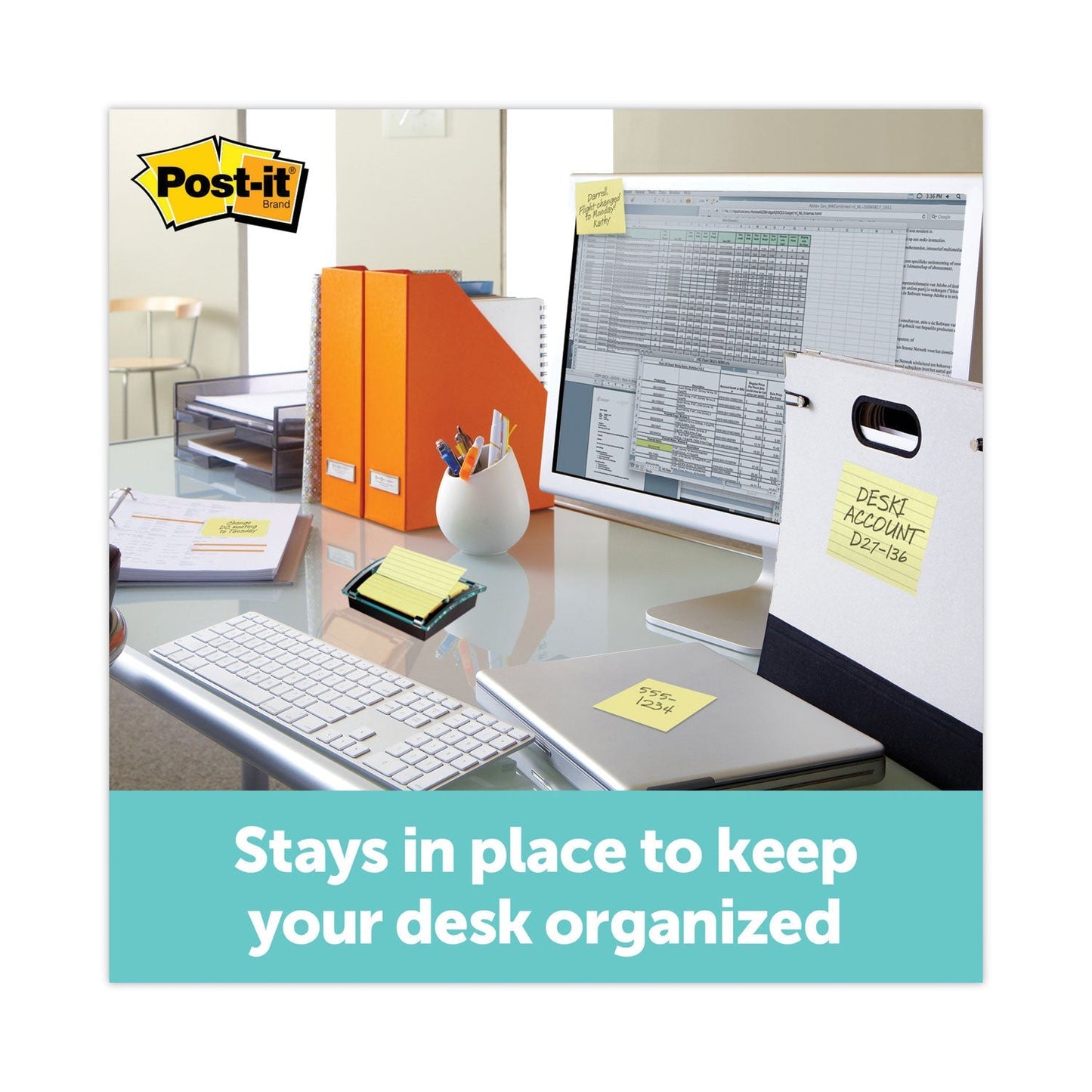 Post - it Clear Top Pop - up Note Dispenser, For 3 x 3 Pads, Black, Includes 50 - Sheet Pad of Canary Yellow Pop - up Pad - themonogram manor 