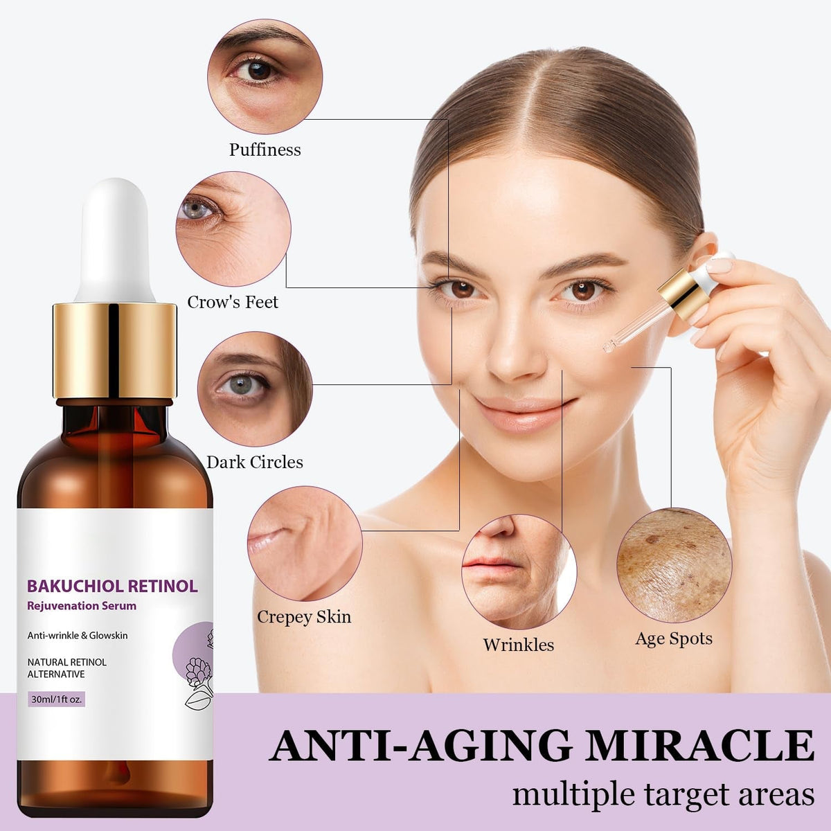 2 PCS Venature Bakuchiol Retinol Rejuvenation Serum, Bakuchiol Retinol Serum Korean for Face, Retinol Serum for Wrinkles, Reduce Wrinkles - themonogram manor 