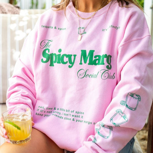 'Spicy Marg Social Club' Crewneck Sweatshirt - themonogram manor 