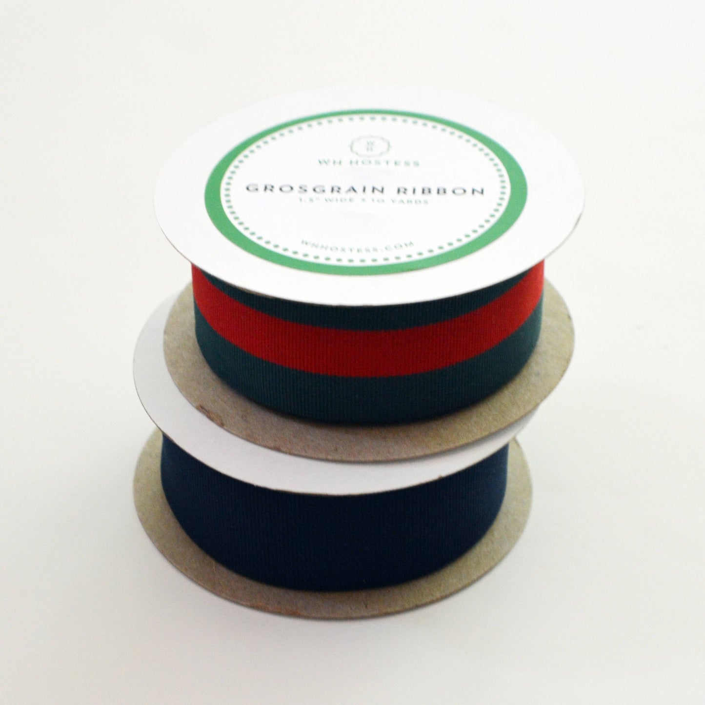 Preppy Striped Grosgrain Ribbon | Red + Green - themonogram manor 
