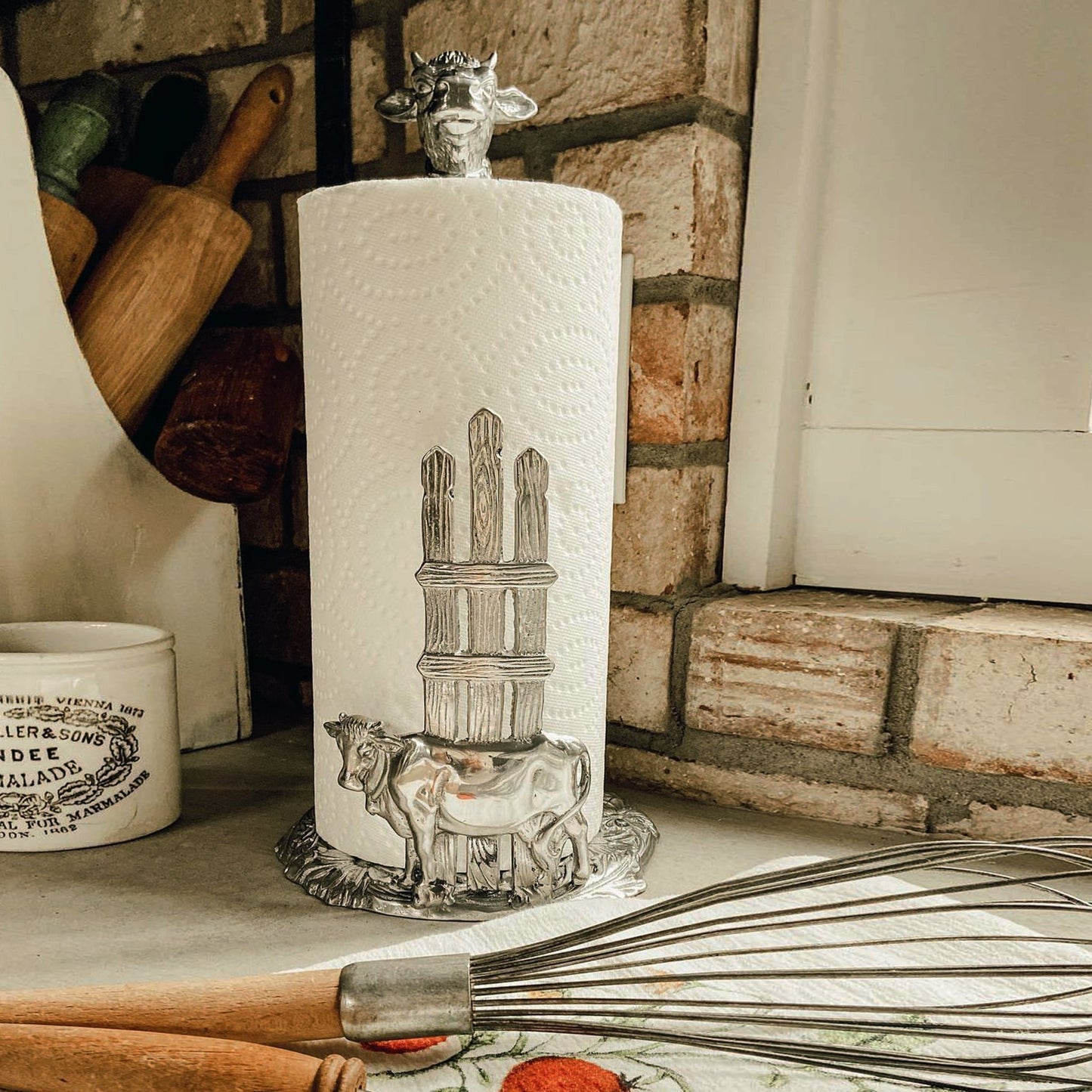 Cow Paper Towel Holder - themonogram manor 