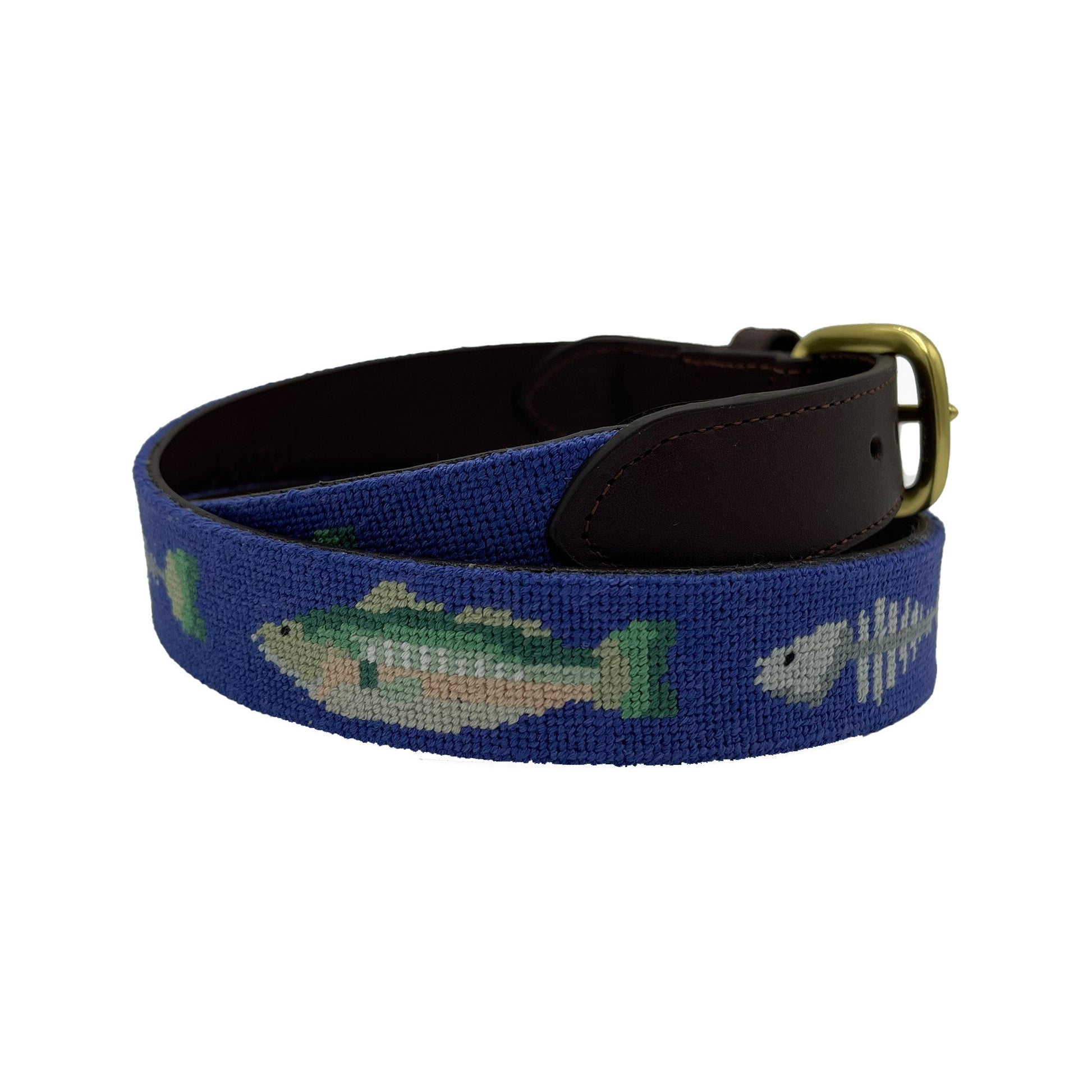 Bonefish Fishing Needlepoint Belt - themonogram manor 