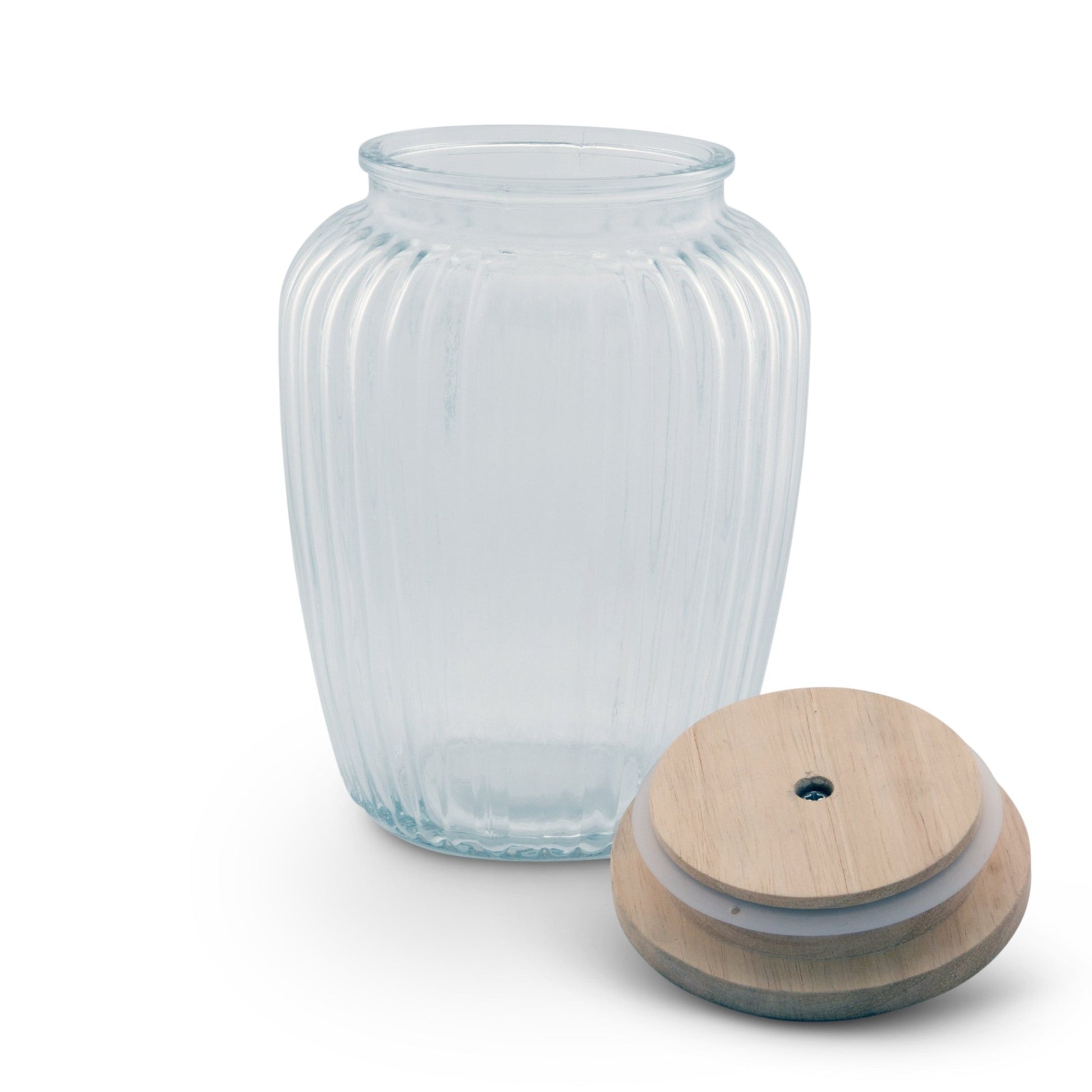 Olive Knob Glass Canisters - themonogram manor 