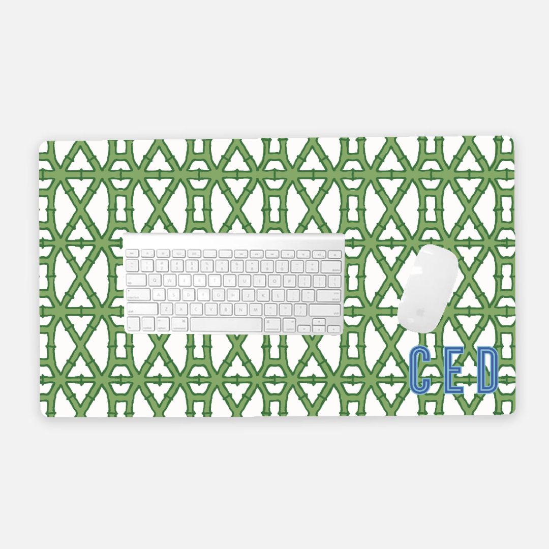 Desk Mat - Bamboo Green - New! - themonogram manor 