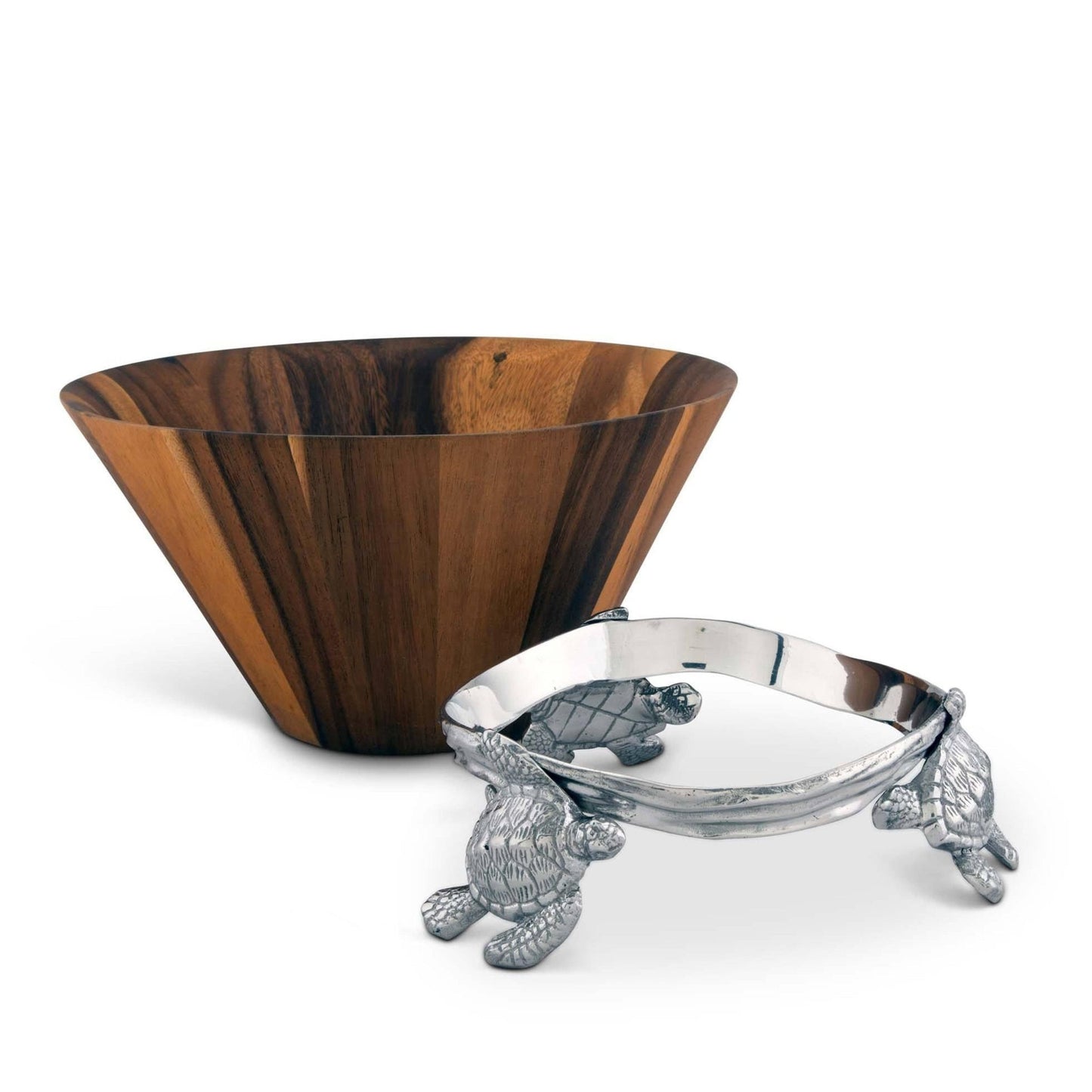 Sea Turtle Wood Salad Bowl - themonogram manor 