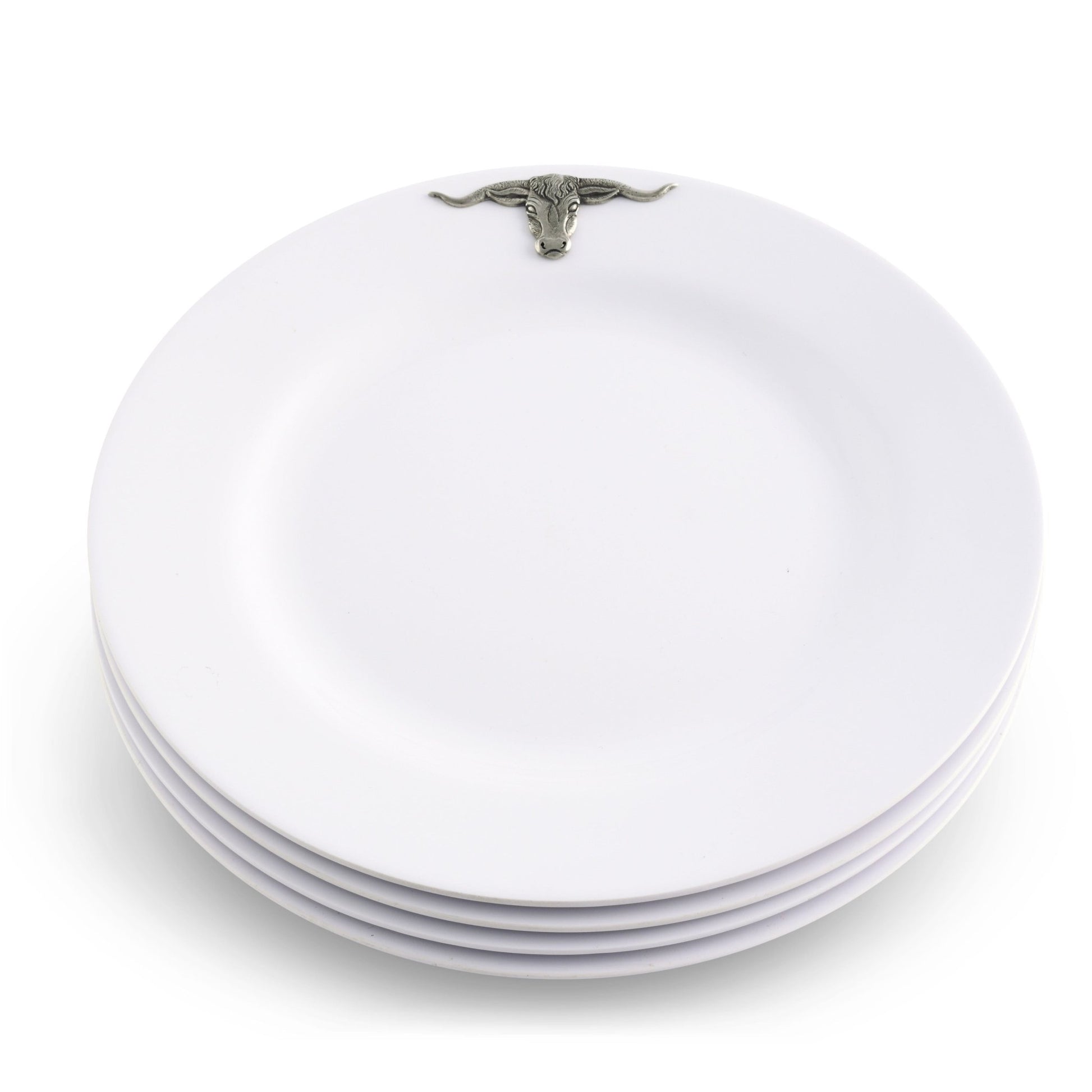 Longhorn Melamine Lunch Plates - Set of 4 - themonogram manor 