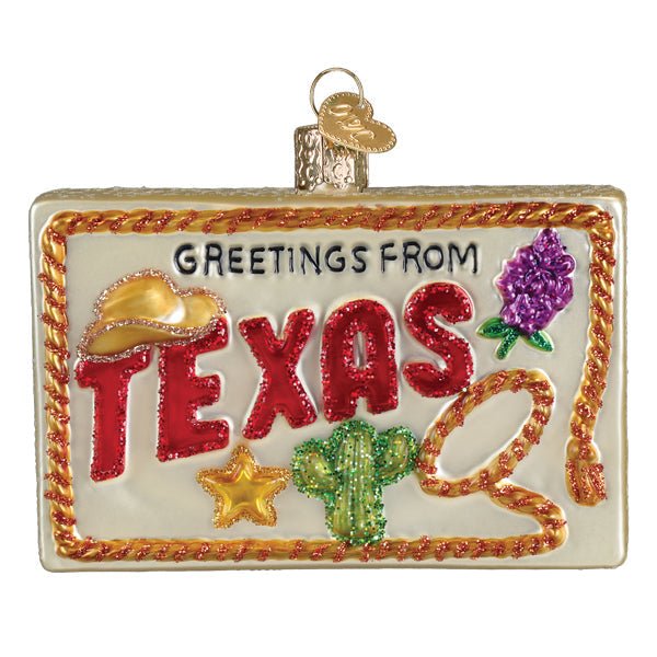 Texas Postcard Ornament - #themonogram manor #