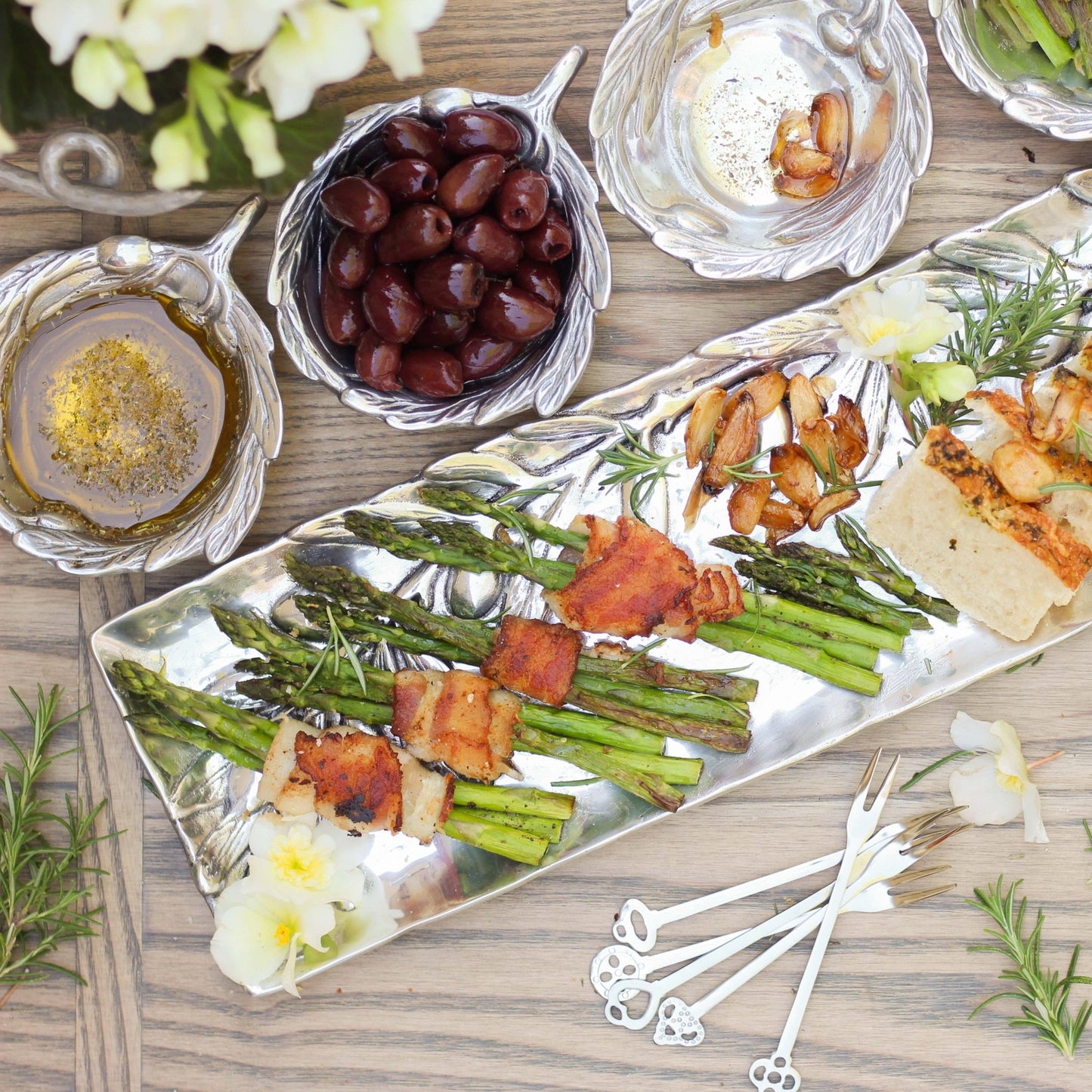 Olive Oblong Tray - themonogram manor 