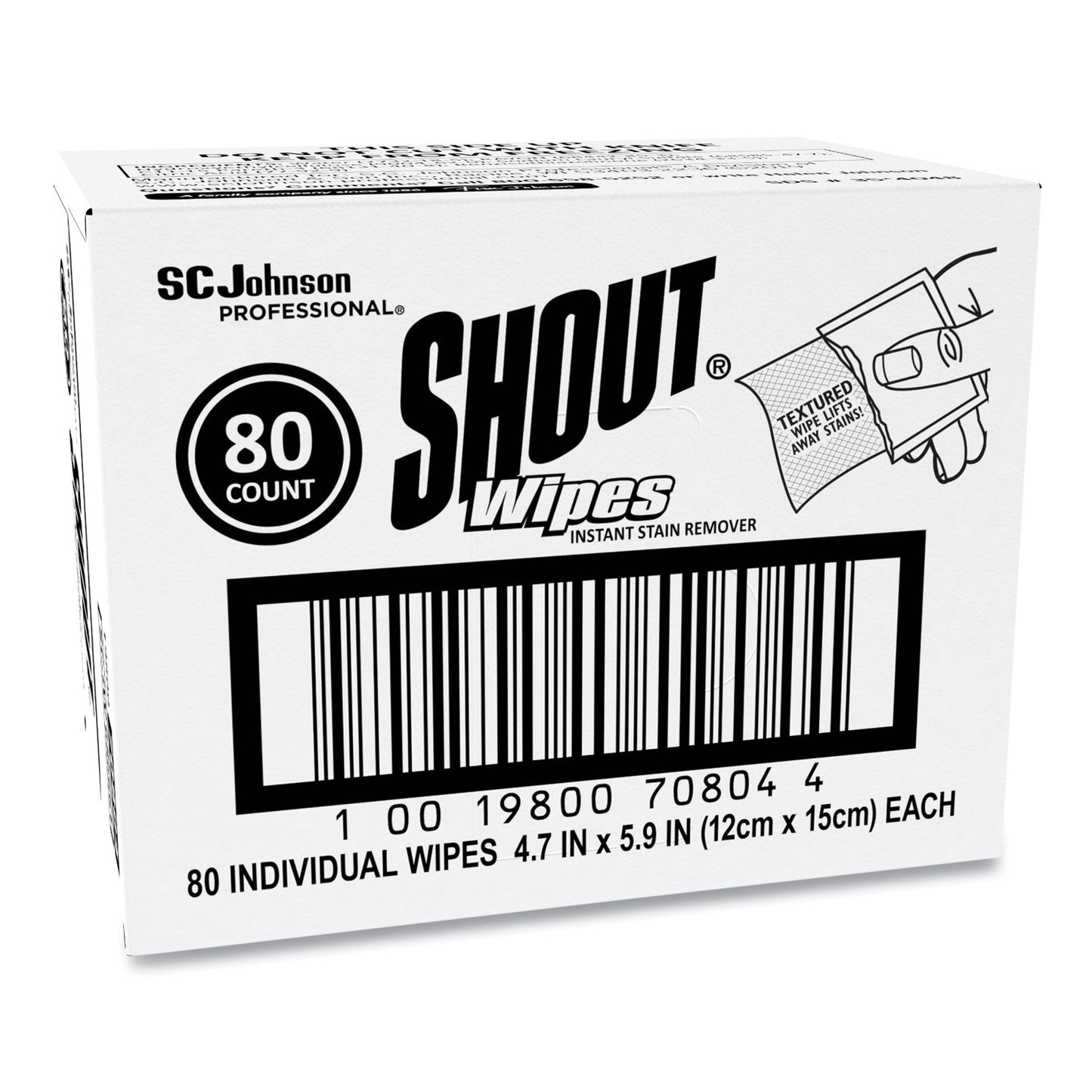 Shout Wipe and Go Instant Stain Remover, 4.7 x 5.9, 80 Packets/Carton - themonogram manor 
