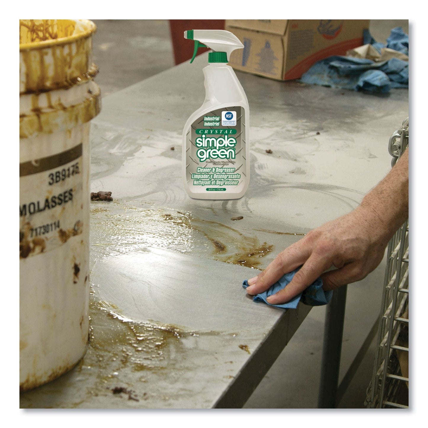 Simple Green Crystal Industrial Cleaner/Degreaser, 24 oz Spray Bottle, 12/Carton - themonogram manor 