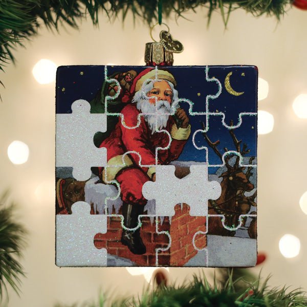 Santa Jigsaw Puzzle Ornament - themonogram manor 